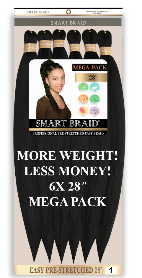 smart braid 6X pre stretched hair 28"